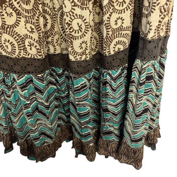 BILA Crinkle Gauze Tiered Maxi Skirt Gypsy Boho Fairy Grunge Whimsigoth Size 1X - Picture 5 of 6